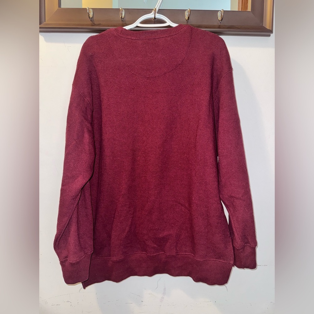Nash Tonal Essential Crew Maroon Sweater Size XL - Picture 4 of 4
